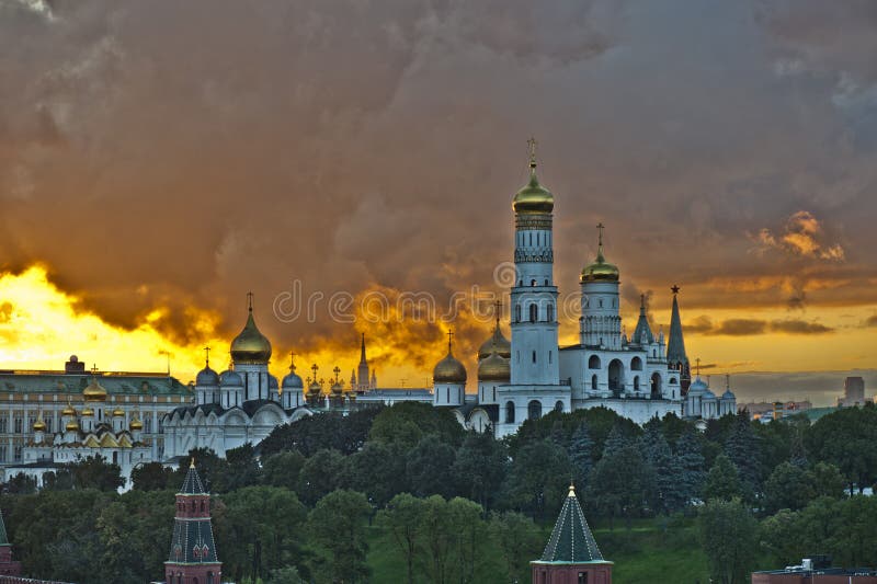 The cathedral in Moscow dusk stock photography The cathedral in Moscow dusk stock photography
